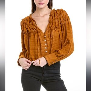 Free People Hailey Crop Blouse